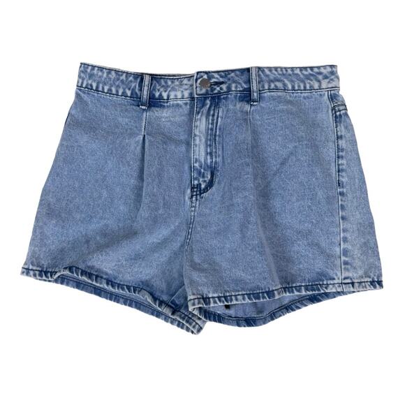 Shein Womens Large Blue Denim Shorts - Picture 2 of 9